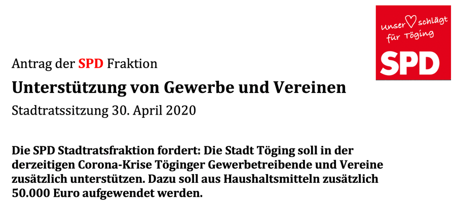 SPD Antrag Wirtschaftsförderung